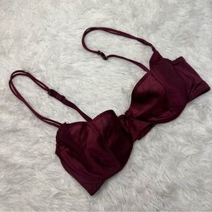 Shein • Burgundy / Maroon scoop underwire bra • Small / 32A / 32B / 34A